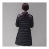 Hiver Fin Clair Fin Doudoune Femme Milieu Longue Noire