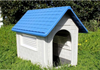 DURABLE DOG HOUSE KENENL - LARGE  BLUE / RED