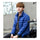 Light Thin Down Coat Man Stand Collar Winter Plus Size   blue