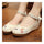 Old Beijing Cloth Shoes Phoenix Embroidered Increased whitin   beige
