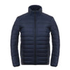 Light Thin Down Coat Man Stand Collar Winter Plus Size   navy