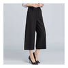 Ninth Loose Pants Blending All-match Casual Seventh Trousers black S