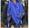 New Linen Embroidery Scarf Woman National Style Scarf Original Applique Opposite