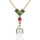 Necklace Artificial Diamond and Pearl Necklace Set GREEN
