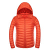 Hell Dünn Shorts Down Mantel Man mit Kapuze Modisch Orange