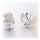 Fresh Earrings 18K Gold Platinum Galvanized   white