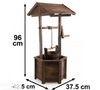 Wooden Wishing Well Garden Feature 96cm