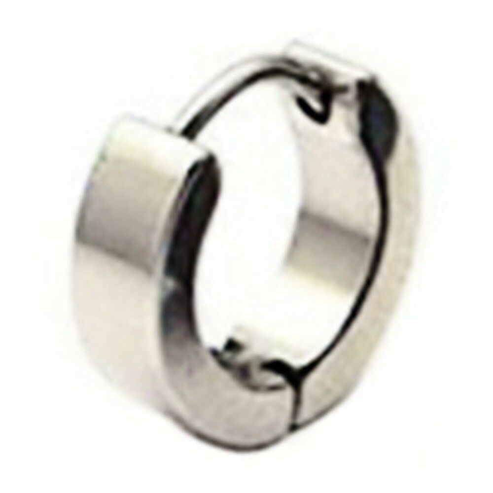 Simple Girl Boy Earrings Puncture   4mm sliver single