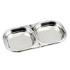 Acero Inoxidable Aderezo Plato Mostaza Plato con 2 Funda Cuadrado