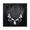 National Style Necklace Gemstone Zircon High Grade Alloy Necklace Woman   white