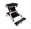 41" 2 In 1 Foldable Mechanics Z Creeper Seat Rolling Chair Garage Work Stool New