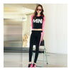 Woman Casual Sports Yoga Fitness Skinny Running Clothes   black rose