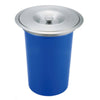 8L Table Kitchen Waste Bin Stainless Steel Cap Plastic Barrel