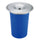 8L Table Kitchen Waste Bin Stainless Steel Cap Plastic Barrel