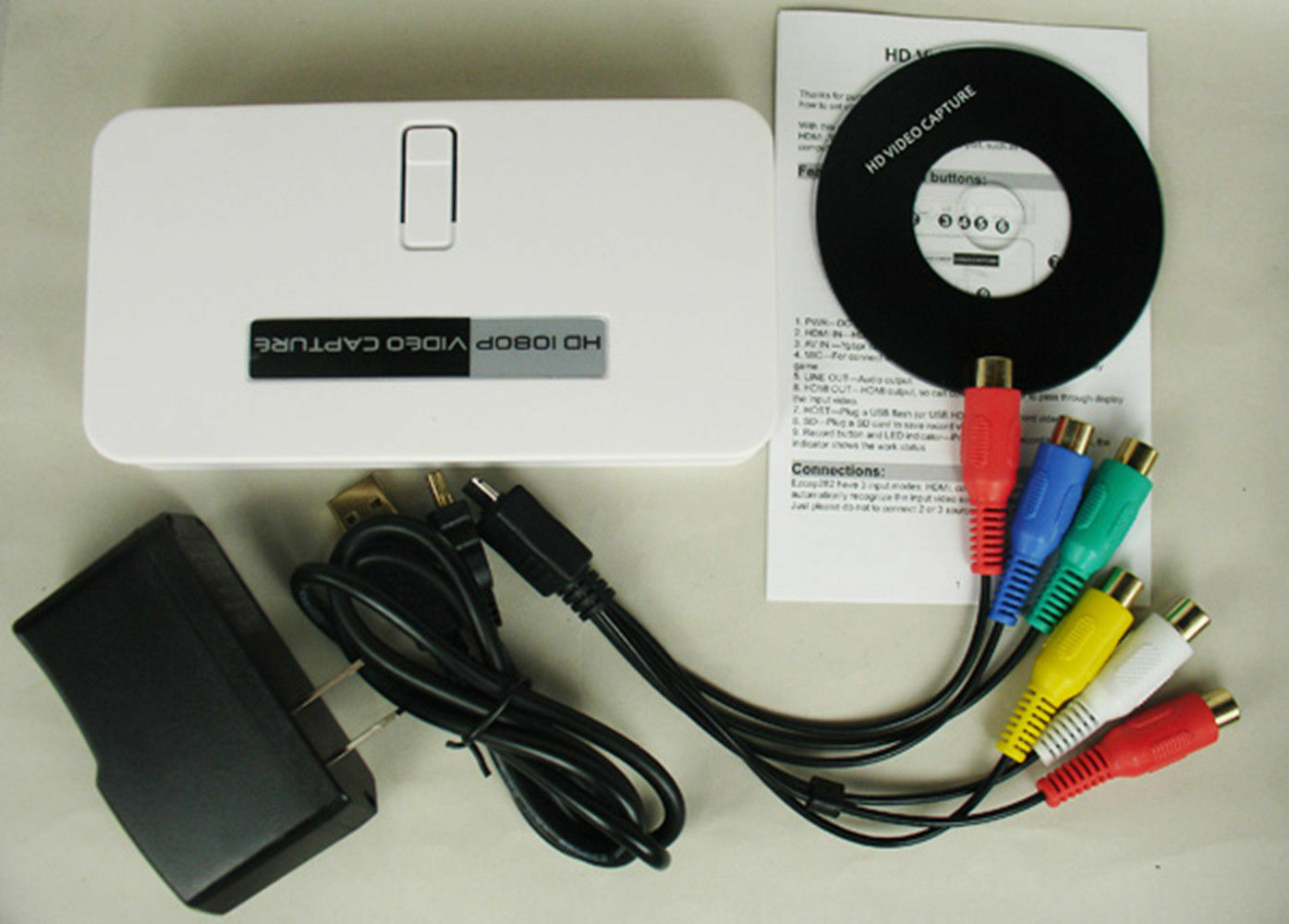 1080P HD Video Capture HDMI/YPbPr Game Capture Recorder Box+Video Edit Softeware