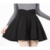 High Waisted Bust Skirt Middle Long Pleated A-line Skirt black S