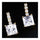 Square Zircon Ear Accessory  gold plated white zircon