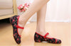 Old Beijing Shoes Slipsole Small Flower National Style Embroidered Shoes black