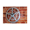 Metal Textura Three Dimensional Remache Metal Gear Reloj de Pared Europeo