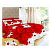 3D Flower Bed Quilt/Duvet Sheet Cover 4PC Set Cotton Sanded 021