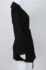 Damen Mode Schwarz Khaki Grau Großer Kragen Gebundener Bund Mantel Winterjacke