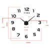 Diy Silencieux Horloge Murale Simple Miroir Collage Noir