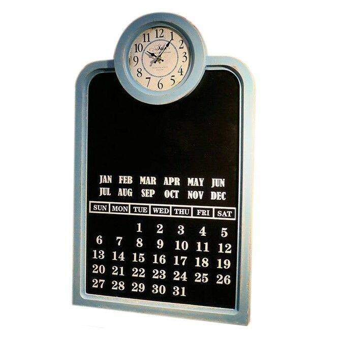 America Loft Wall Clock Hanging Decoration   blue