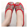 Old Beijing Cloth Embroidered Shoes Slippers  red