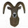 Sheep Head Wall Hanging Decoration Plastic simulation color