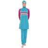 Musulmán Bañador Mujer Traje de Baño Burqini Azul Burqini