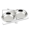 Acero Inoxidable Aderezo Plato Mostaza Plato con 2 Funda Redondo