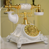 Vintage Antik Retro Drehbar Handgerät Schreibtisch Kunstharz Telefon Eu Art Weiß