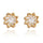 18K Gold Galvanized Austrian Zircon Earrings   white