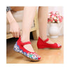 Old Beijing Cloth Shoes Thick Sole National Style Embroidered Woman Shoes  red