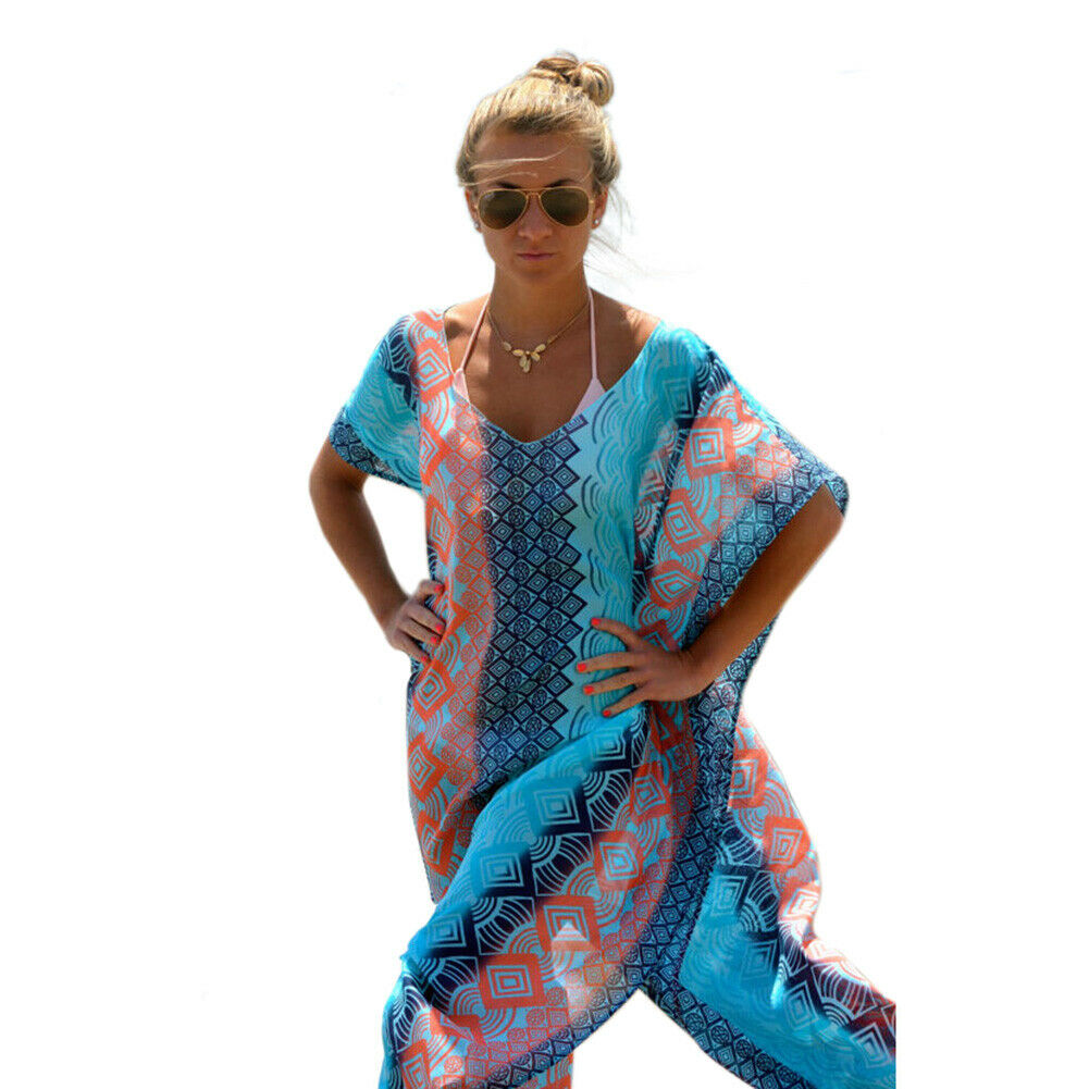 Boho Cover Up Honeymoon Kaftan Maxi Long Dress Cover Up Tunic Kaftan Caftan