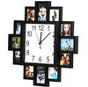 12 Photoes  Photo Frame  with  Wall Clock 2 In 1