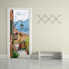 New 3D DIY PVC Waterproof  Door Wall Sticker Italian Street qd052