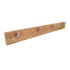 Puerta Pared Soporte Roble Madera Maciza Cinc Níquel 4 Fijo Ganchos