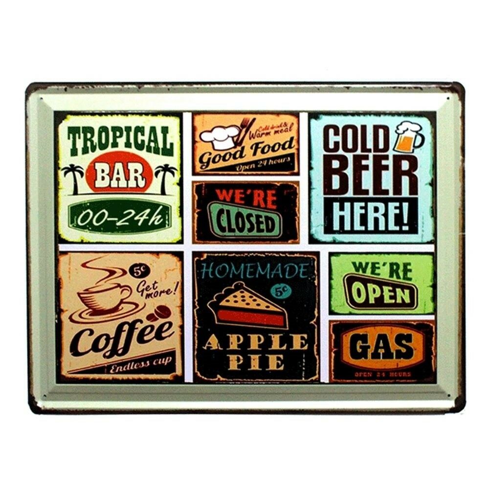 America Village Iron Bar Vintage Wall Hanging Decoration   25