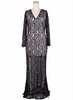 Black  Blue Full Lace Fishtail Maxi Long Gown Evening Cocktail Party Dress Plus