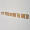 Puerta Pared Soporte Roble Madera Maciza Cinc Níquel 8 Ganchos Colgador
