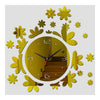 Acrílico Bricolaje Reloj de Pared Espejo Creativo Silencioso Golden