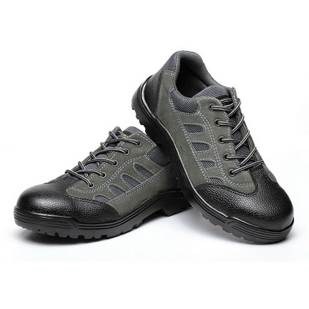 MENS' Nubuck Leather Work Safety Shoes Boot Smash-proof Penetration-resistant