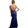 Sexy Lace Chiffon Backless Evening Formal Party Cocktail Long Dress Prom  RED