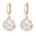 18Ct Oro Galvanizada Circonita Pendientes