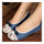 Peacock Old Beijing Cloth Embroidered Shoes   blue