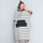 Black & White Stripe Oversized Hoodie Sweatshirt Jumper Dress Plus Size