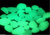 100pcs Hot Man-Made Glow in the Dark Pebbles Stone for Garden Walkway