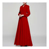 Vintage Preppy Style Long Dress Big Peplum  S