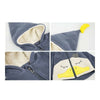 Infant Baby Cartoon Thick Zipper Coat Boy Girl Duck dark blue 73cm